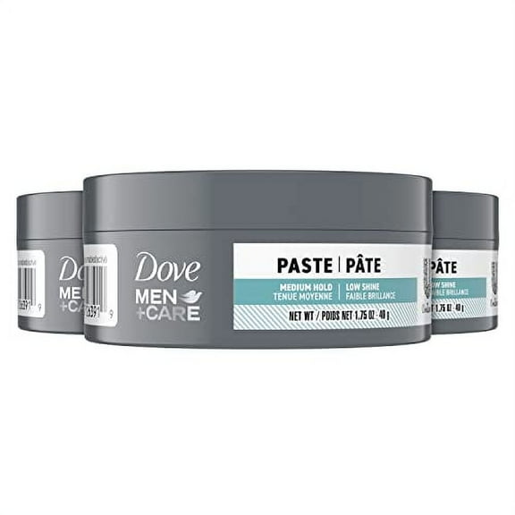 Dove Men+Care Styling Aid Hair Product for a Medium Hold Sculpting Hair Paste Hair Styling for a Textured Look With A Matte Finish 1.75 oz 3 count