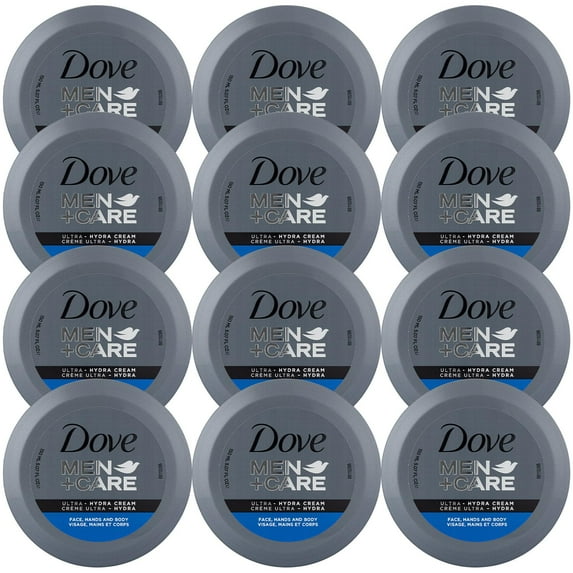 Dove Men+Care Ultra Hydra Cream 3-In-1 Advanced Skin Care for Men, All Skin Types, 5.07 Fl Oz (Pack of 12)