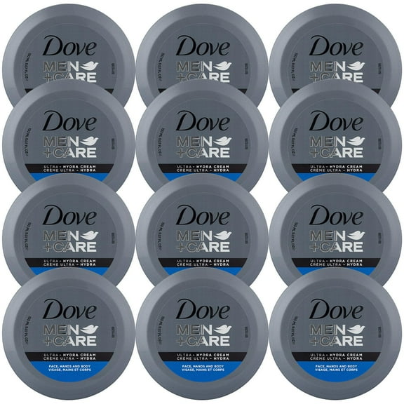 Dove Men+Care Ultra Hydra Cream 3-In-1 Advanced Skin Care for Men, All Skin Types, 5.07 Fl Oz (Pack of 12)