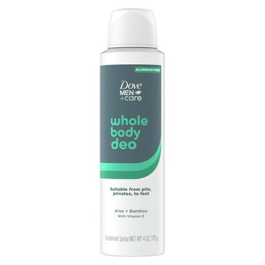 Dove Men +Care Whole Body Deodorant Spray for Men Bamboo & Aloe, 4 oz