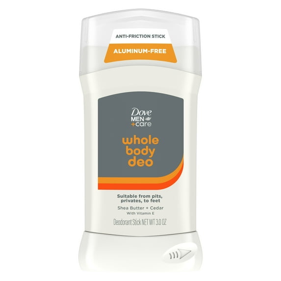 Dove Men+Care Whole Body Deodorant Stick for Men Shea Butter & Cedar, 3 oz