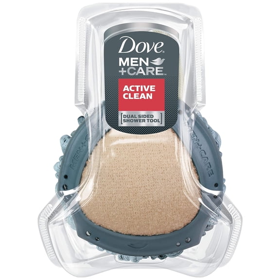 Dove Men Plus Care Active Clean Shower Scrubbing Tool, Maximum Body Scrub - 1 Ea, 3 Pack