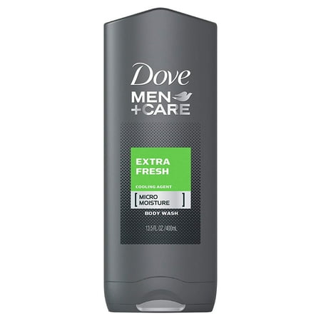 Dove Men Plus Care Body and Face Wash, Extra Fresh - 13.5 oz, 2 Pack