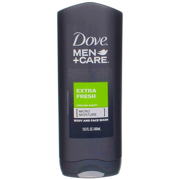 Dove Men+Care Micro Moisture Body and Face Wash, Fresh, 13.5 fl oz (1 Pack)