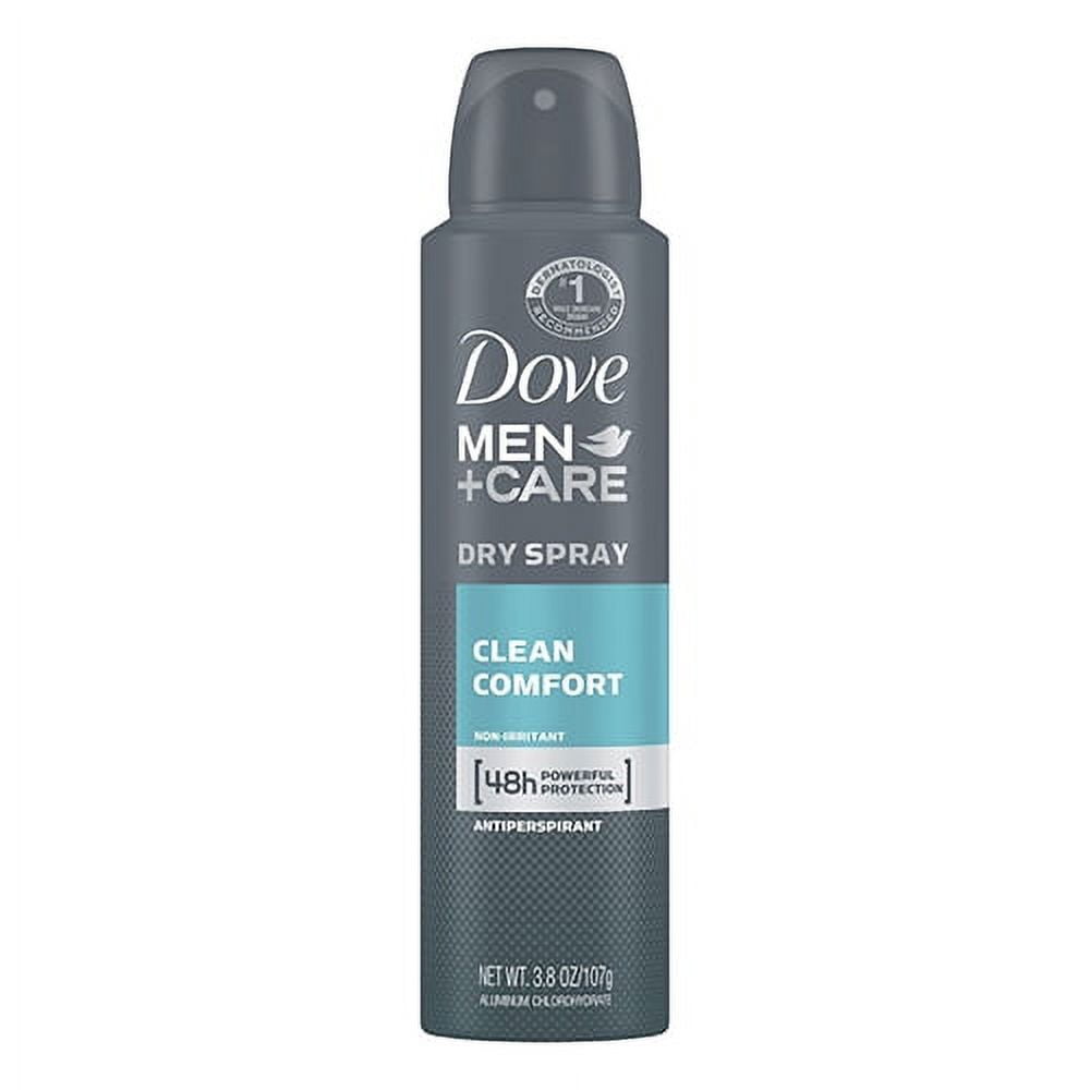 Dove Men Plus Care Dry Antiperspirant Spray, Male Clean Comfort, 3.8 oz