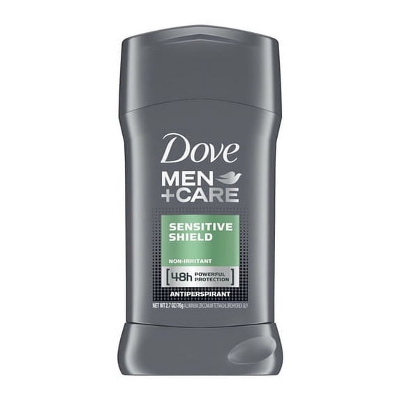 Dove Men Plus Care Sensitive Shield Antiperspirant Deodorant Stick, 2.7 Oz, 6 Pack