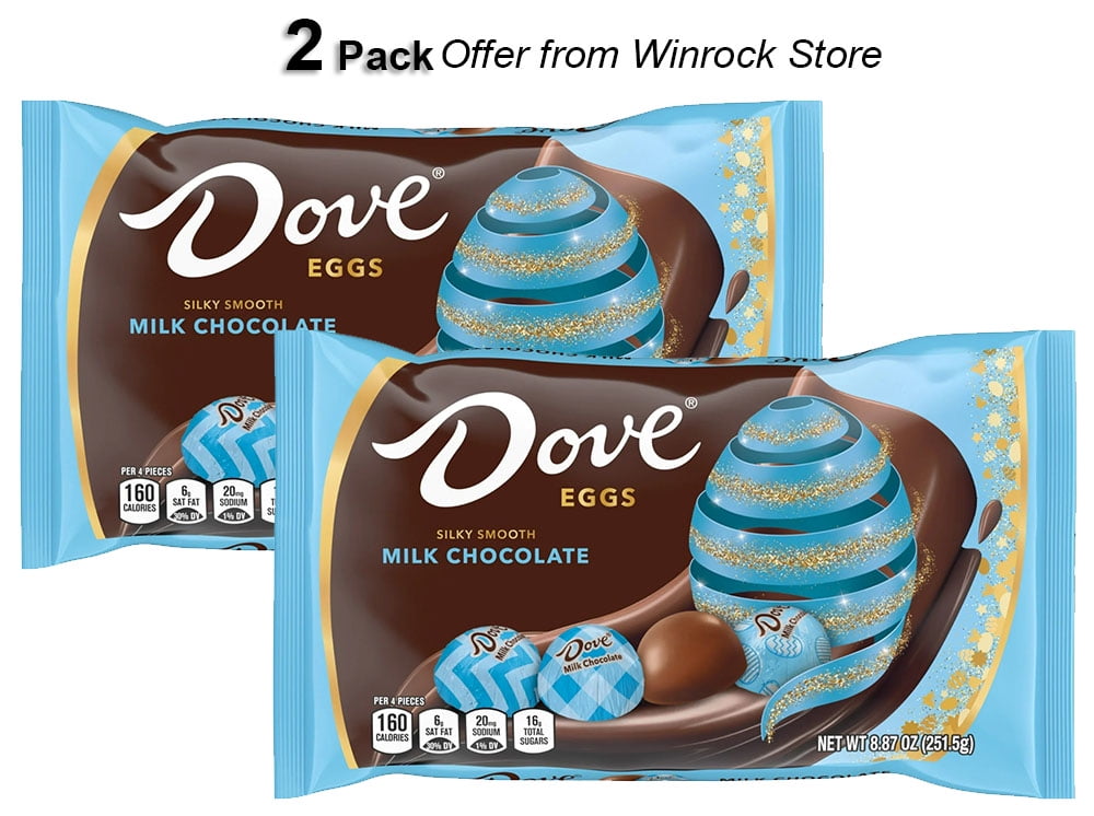 Dove Milk Chocolate Eggs Easter Candy - 8.87 oz Bag (2 Pack)