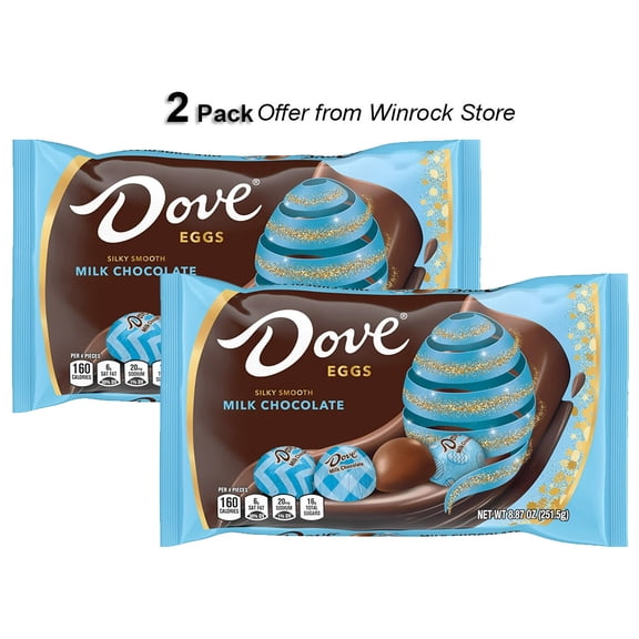 Dove Milk Chocolate Eggs Easter Candy - 8.87 oz Bag (2 Pack)