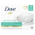 thumbnail image 1 of Dove Beauty Bar More Moisturizing Than Bar Soap for Softer Skin, Fragrance-Free, Hypoallergenic Beauty Bar Sensitive Skin With Gentle Cleanser 3.75 oz 14 Bars, 1 of 7