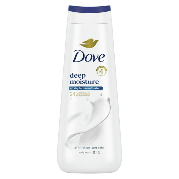 Dove Moisturizing Liquid Body Wash Cleanser for Women Deep Moisture, 20 oz