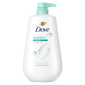Dove Body Wash With Pump For 24hr Lotion-Soft Skin Sensitive Skin Moisturizing Skin Cleanser Gentle Hypoallergenic Formula With No Sulfates No Parabens ,30.6 fl oz