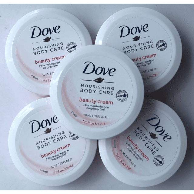 Dove Nourishing Body Care Beauty Cream for Face and Body, 50ml Pack 5
