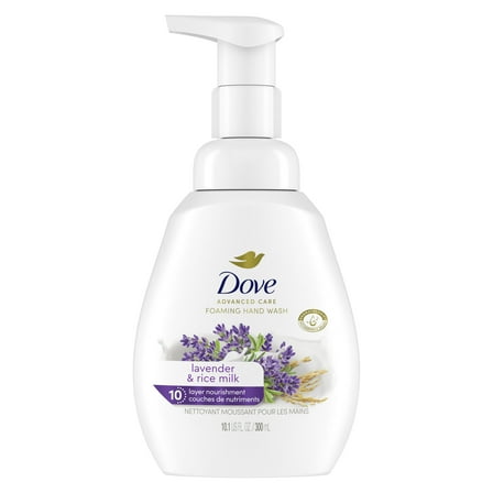 Dove Nourishing Daily Use Women's Foaming Hand Soap, Lavender and Yogurt, 10.1 fl oz