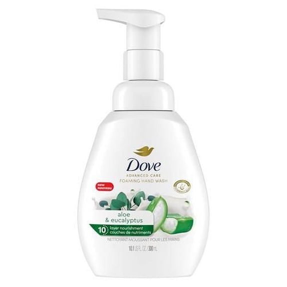 Dove, Nourishing Foaming Hand Wash, Aloe & Eucalyptus, 10.1 Fl Oz (300 Ml) Packaging May Vary