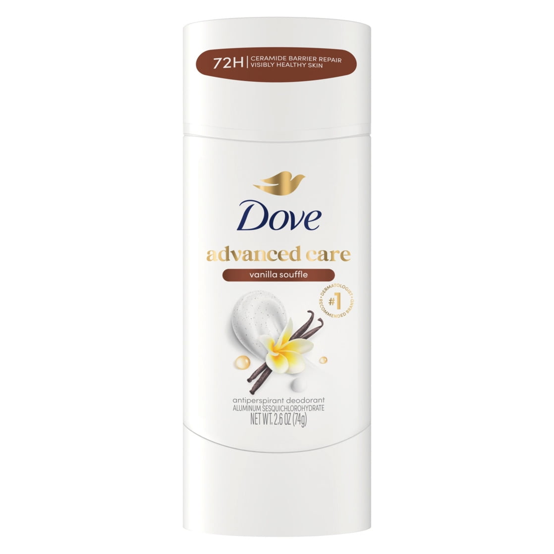 Dove Advanced Care Antiperspirant Deodorant Stick Vanilla & Cocoa Butter 2.6 oz