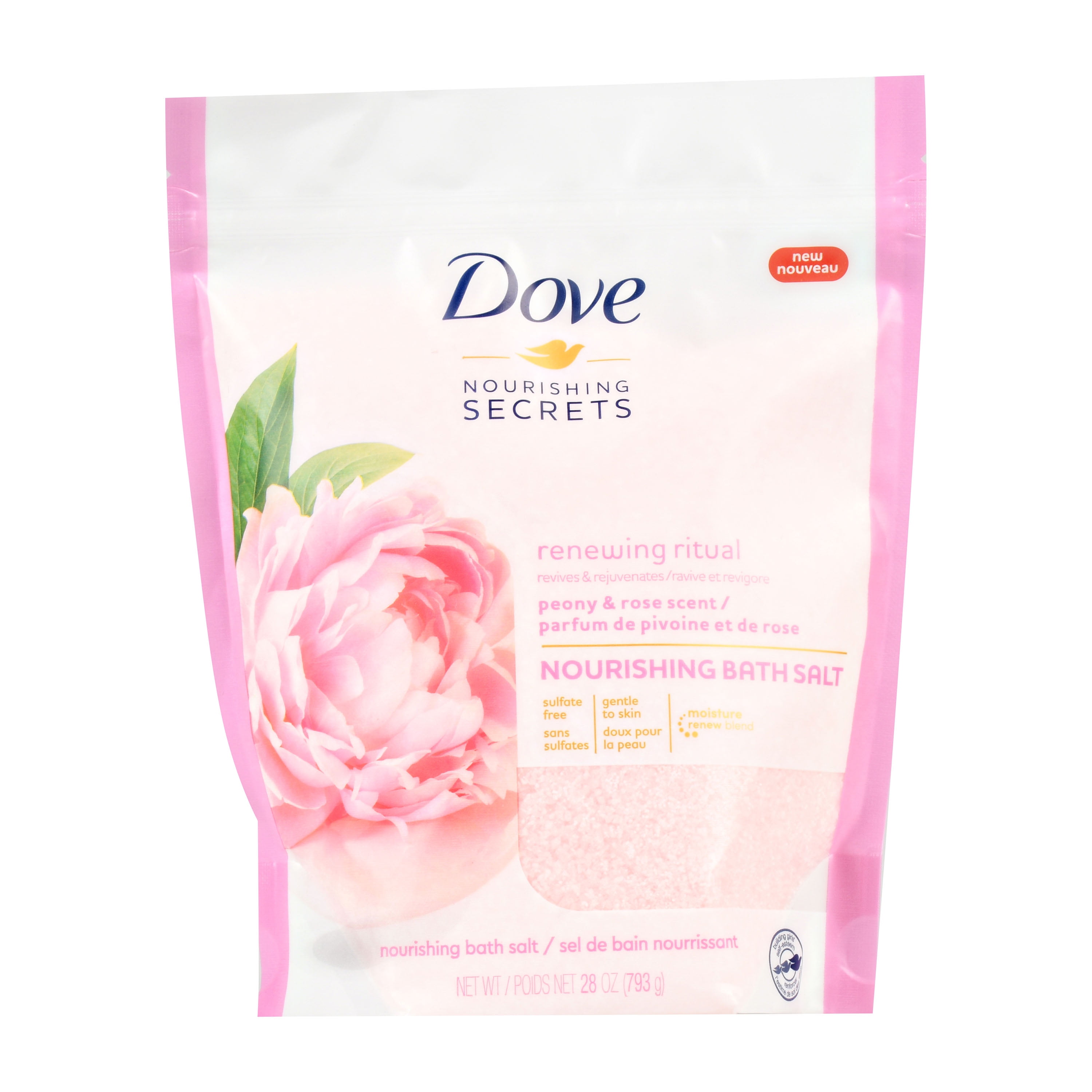 Dove Nourishing Secrets Bath Salts Peony and Rose 28 oz - Walmart.com