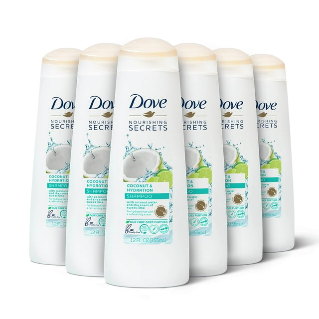 Dove Nourishing Secrets Shampoo for Dry Hair Coconut and Hydration With Refreshing Lime Scent 12 oz 6 Count