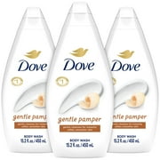 Dove Body Wash, Gentle Pamper 3-Pack Soothing Moisturizing Cleanser for Soft Skin, 15.22 Oz Ea