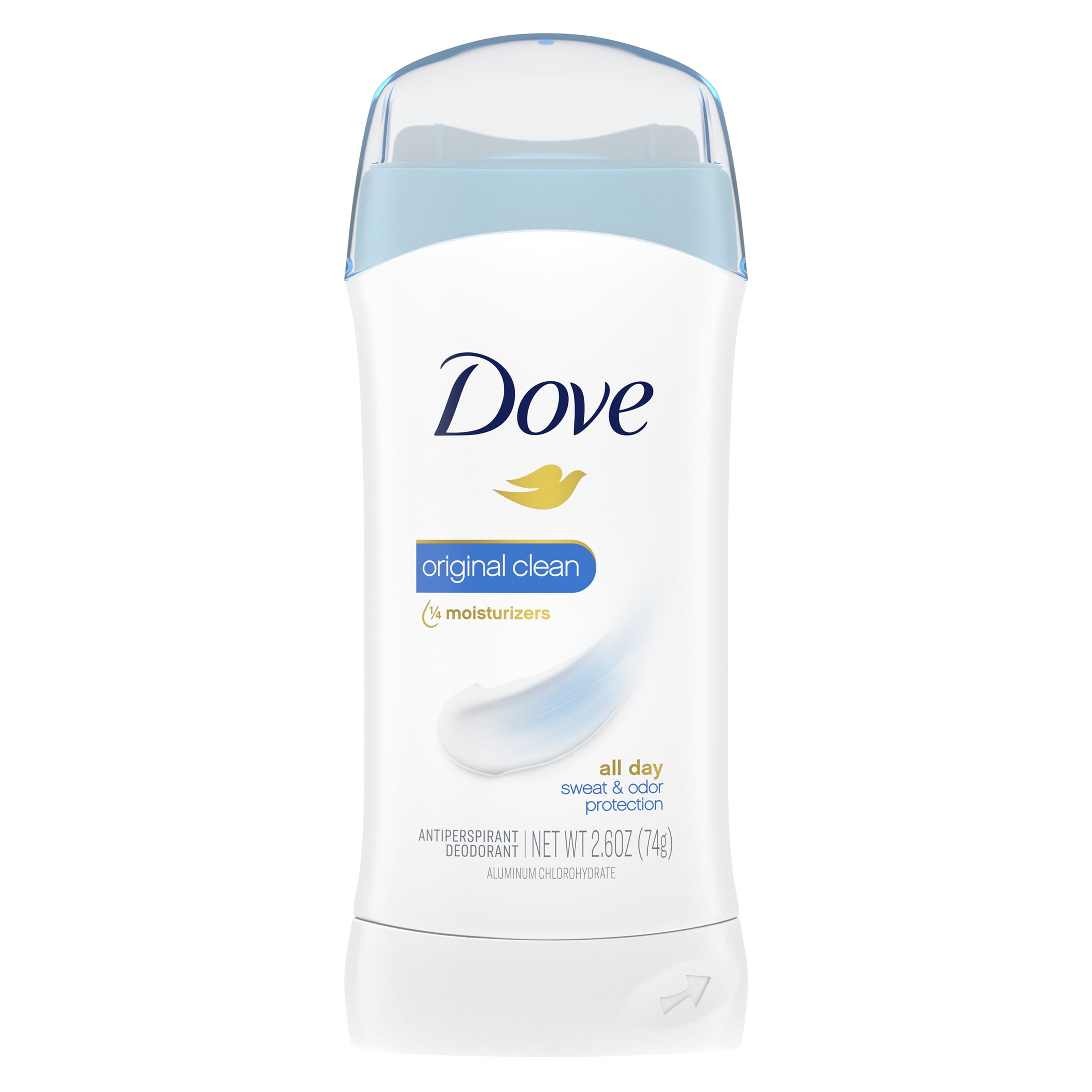 Dove Original Clean All Day Underarm Sweat Odor Protection Antiperspirant Deodorant - Walmart.com