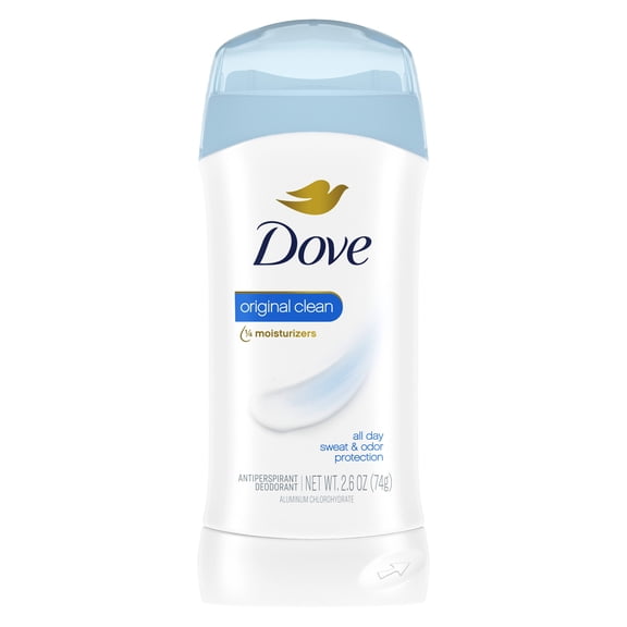 Dove Original Antiperspirant Deodorant For Women For Women, Original Clean 48 Hour Sweat & Odor Protection ,2.6 oz
