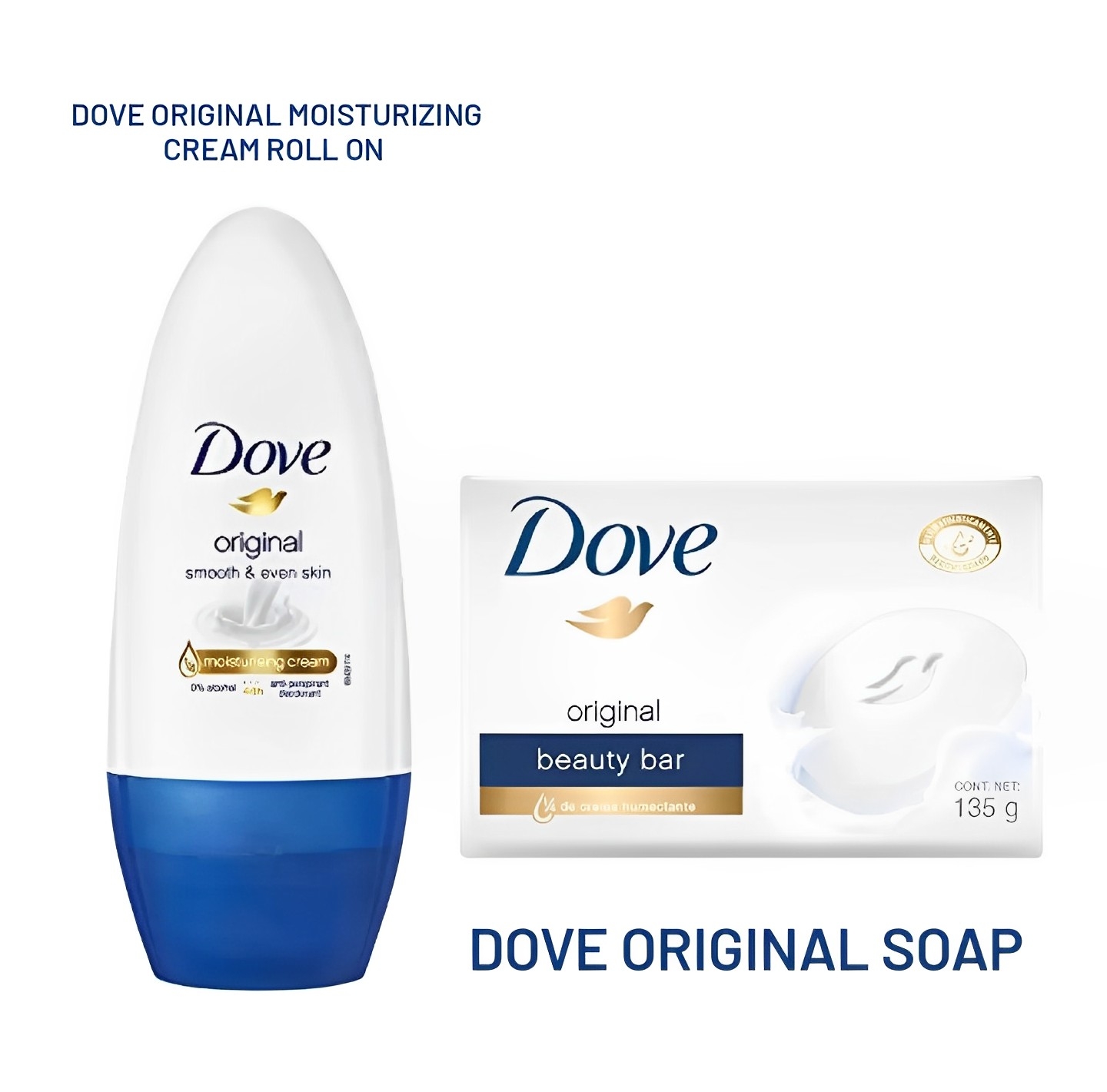 Dove Original Deal (Dove Original Moisturizing Cream Roll On + Dove Original Soap) 2 pcs per