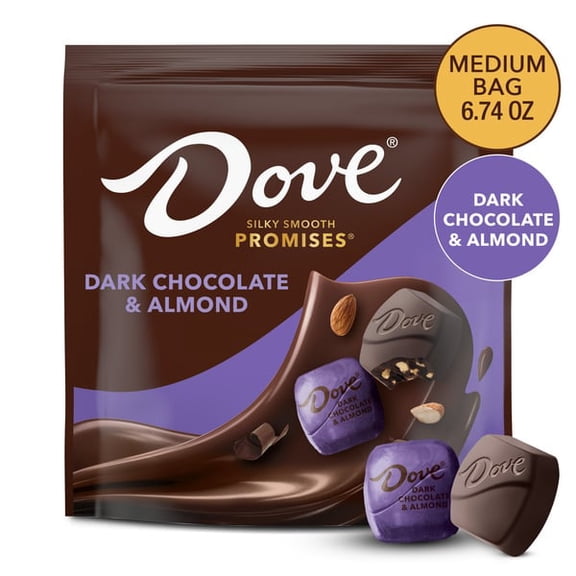 Dove PROMISES Dark Chocolate Almond Christmas Candy pack of 2