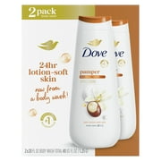 Dove Pampering Gentle Body Wash for Women All Skin Shea Butter & Vanilla, 20 fl oz Twin Pack
