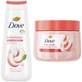 thumbnail interactive-video image 1 of Dove Peach Body Care Collection Body Wash & Body Scrub, 2 Count, 1 of 5