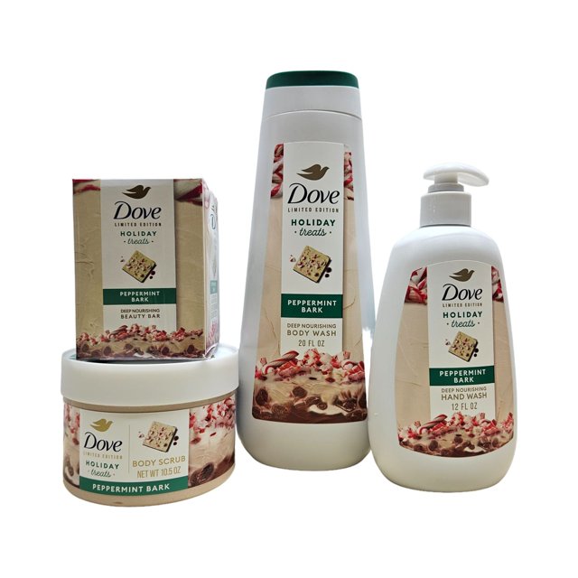 Dove Peppermint Bark Body Wash, Body Scrub, Bar Soap & Hand Soap