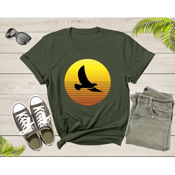 Dove Pigeon Bird Silhouette at Sunset Wildlife Nature Animal T-Shirt Dove Lover Gift T Shirt for Men Women Kids Boys Girls Graphic Tshirt