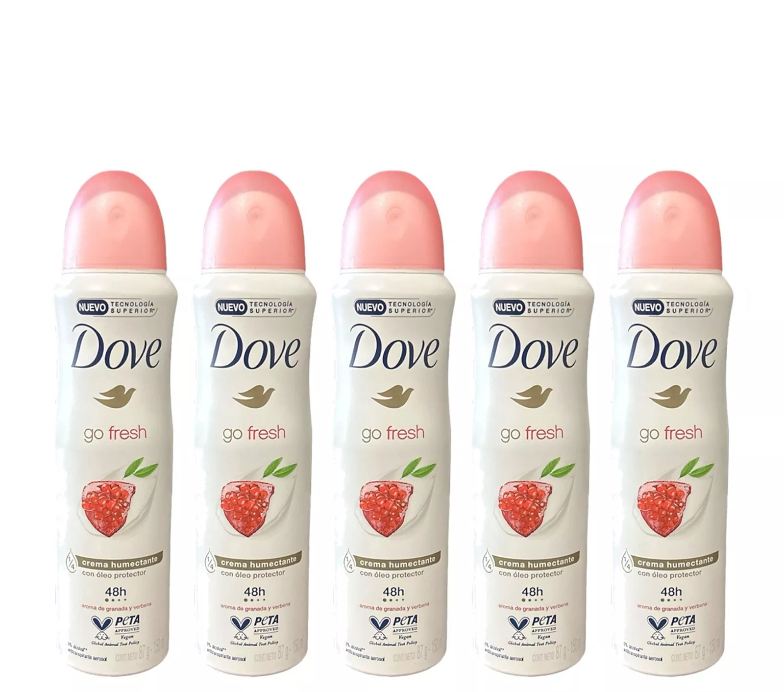 Dove Pomegranate & Lemon Verbena Anti Perspirant Deodorant Spray 150 ML 5 PACK