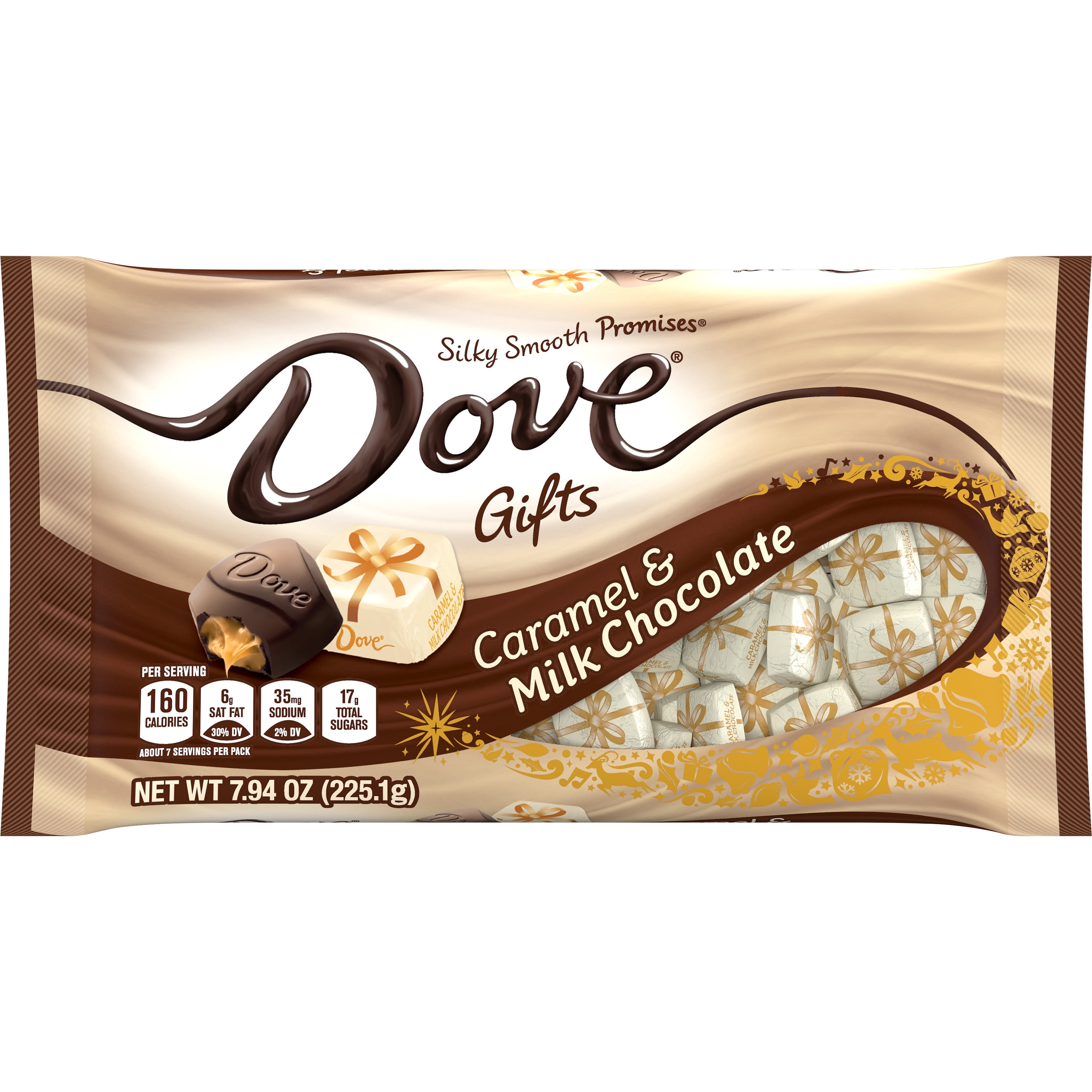 Dove Promises Caramel & Chocolate Christmas Candy- 7.94 oz Bag
