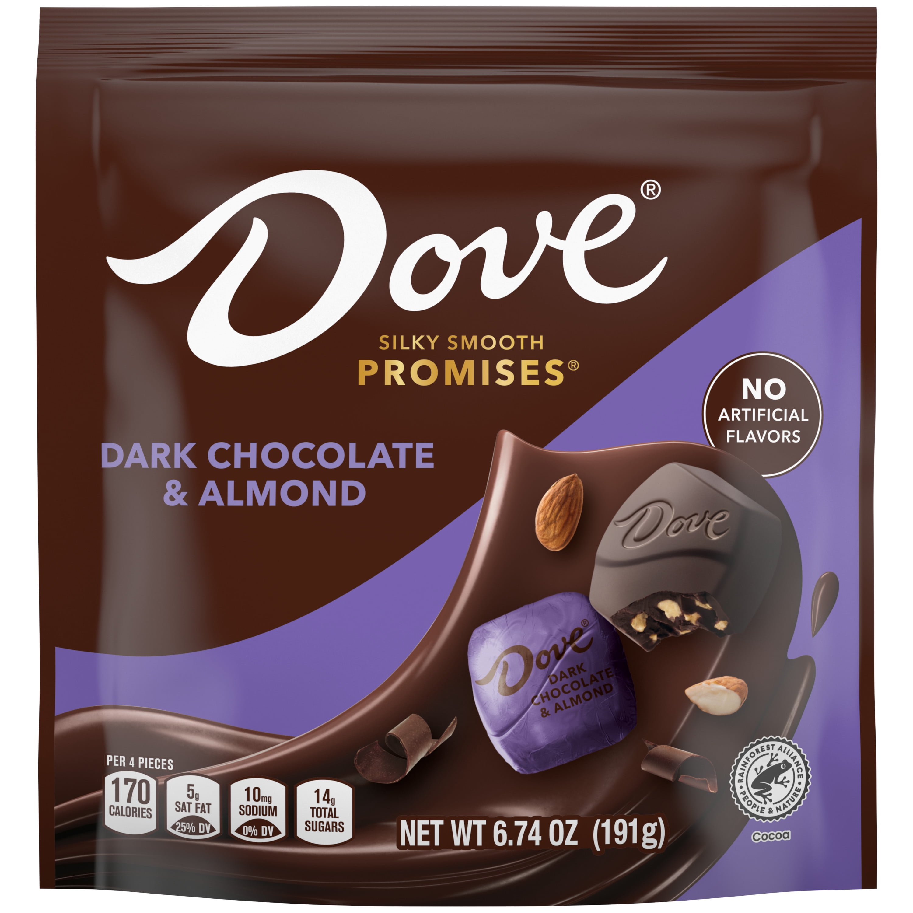 Dove Promises Dark Chocolate & Almond Candy - 6.74 oz Bag - Walmart.com