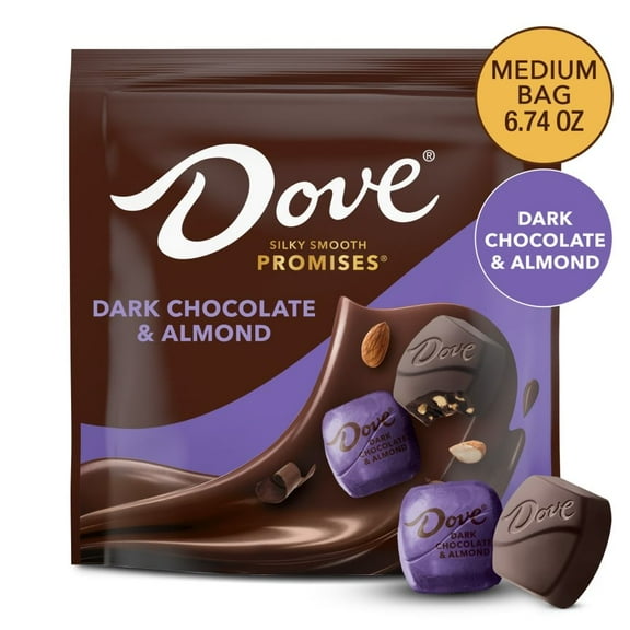 Dove Promises Dark Chocolate & Almond Candy Large Bag 6.74 oz - Pack of 1