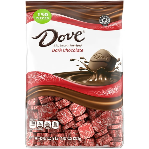 Dove Promises Dark Chocolate Candy - 43.07 oz Bag - 150 Piece Bag