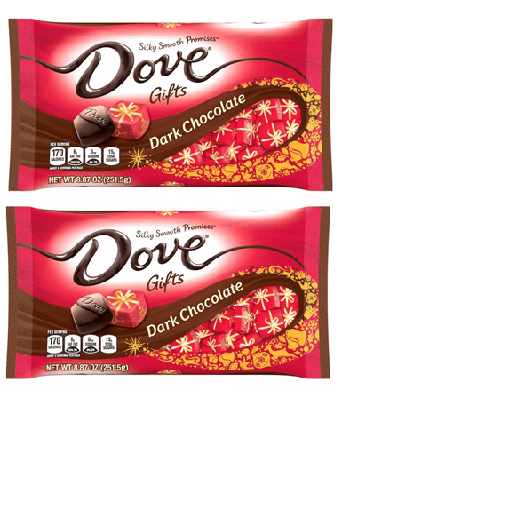 Dove Christmas Promises Silky Smooth Dark Chocolate - 8.87oz pack of 2