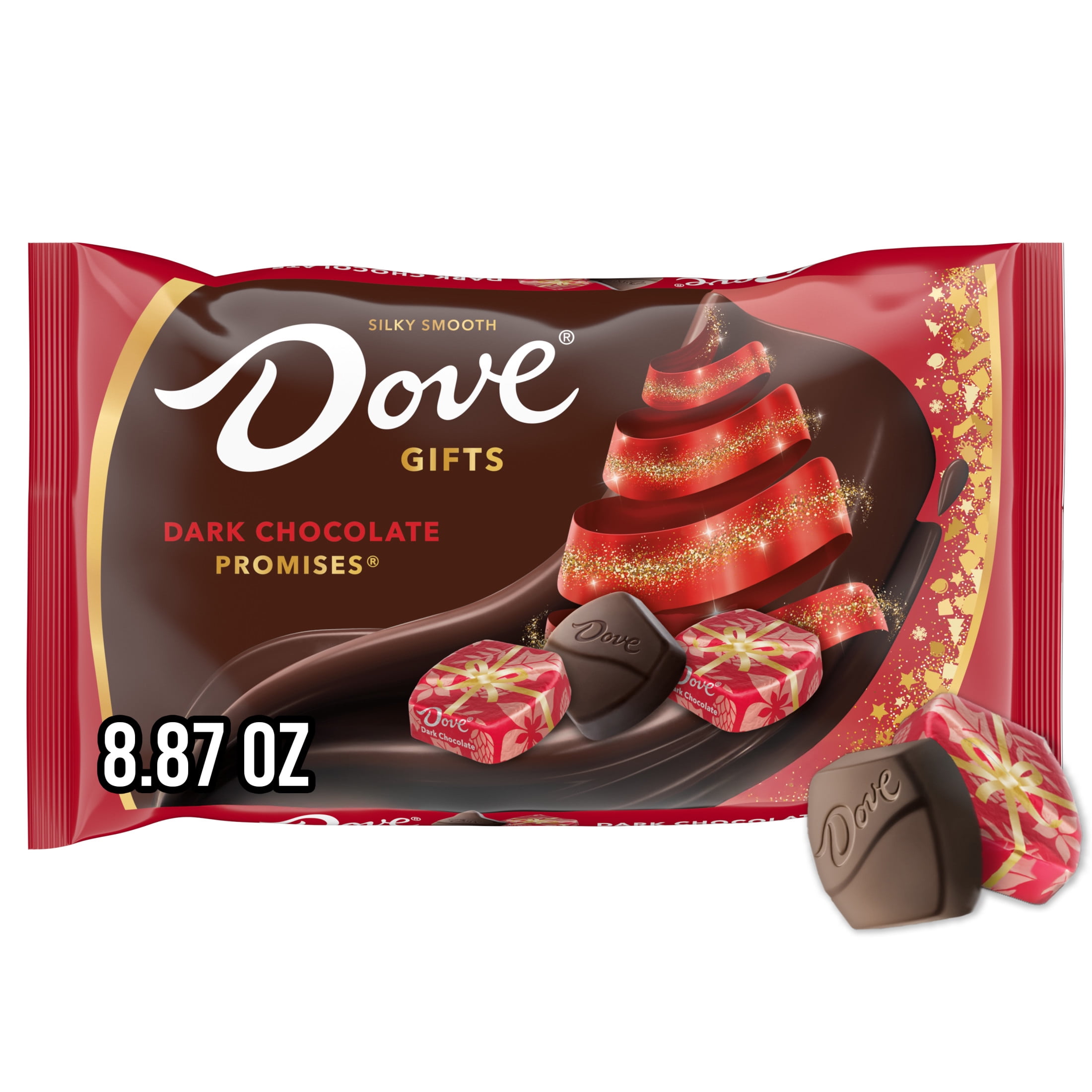 Dove Promises Dark Chocolate Christmas Candy Gifts - 8.87 oz Bag