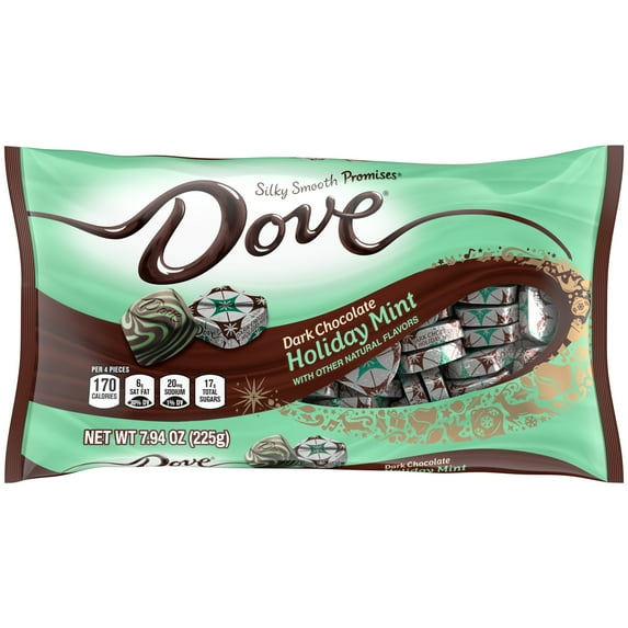 Dove Promises Dark Chocolate Holiday Mint Christmas Candy - 7.94 oz Bag