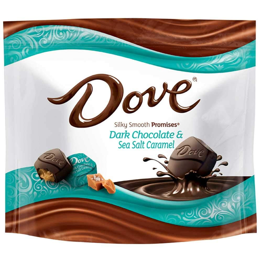 Dove Promises Dark Chocolate Sea Salt Caramel Candy, 7.61 Ounce Stand Up Pouch -- 8 per case.