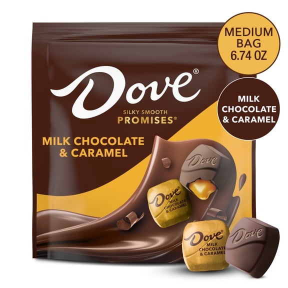 Dove Promises Milk Chocolate & Caramel Candy Bag 6.74 oz - Pack of 2