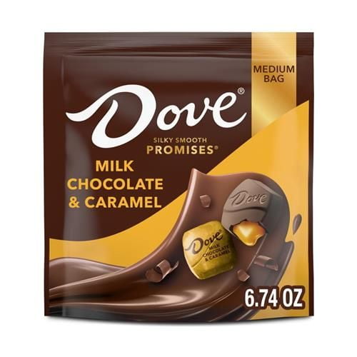 Dove Promises Milk Chocolate & Caramel Mothers Day Gift Chocolate Candy, 6.74 Oz Bag