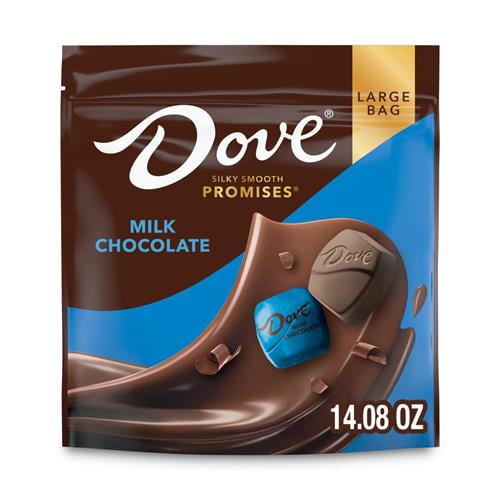 Dove Promises Milk Chocolate Large Bag Individually Foil Wrapped Easter Basket Easter Egg Stuffers Easter Candy, 14.08 Oz Bag