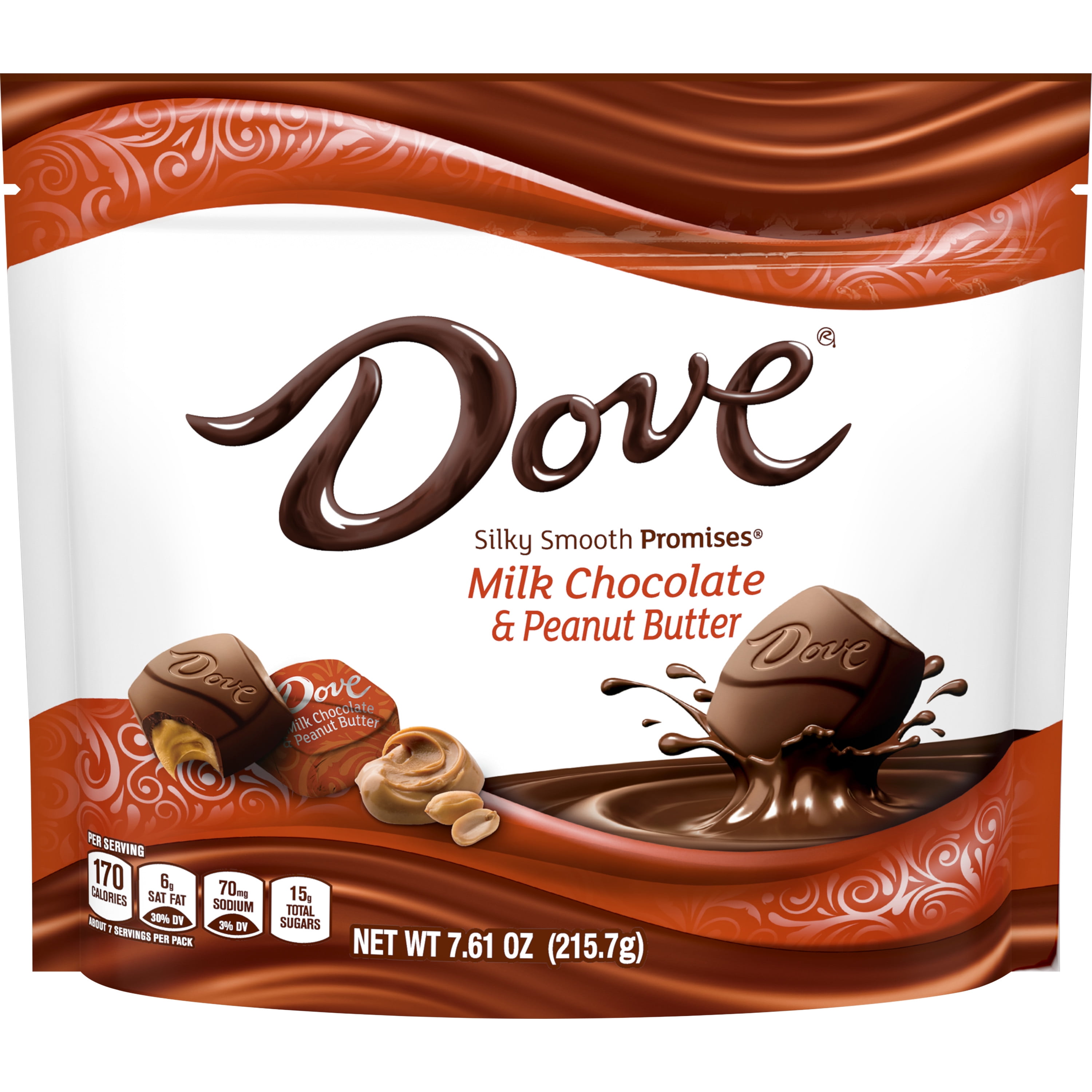 Dove Promises Peanut Butter and Milk Chocolate Candy - 7.61 oz Bag