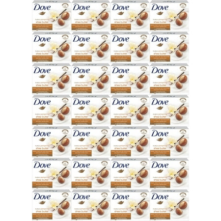 Dove Purely Pampering Shea Butter Beauty Cream Bar Soap, 3.5 Ounce / 100 Gram (Pack of 28) Imported Version