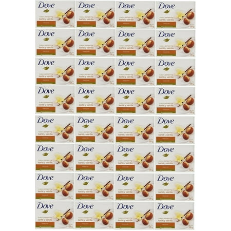 Dove Purely Pampering Shea and Vanilla Beauty Bar Soap, 4.75 Ounce / 135 Gram (Pack of 32) Imported Version