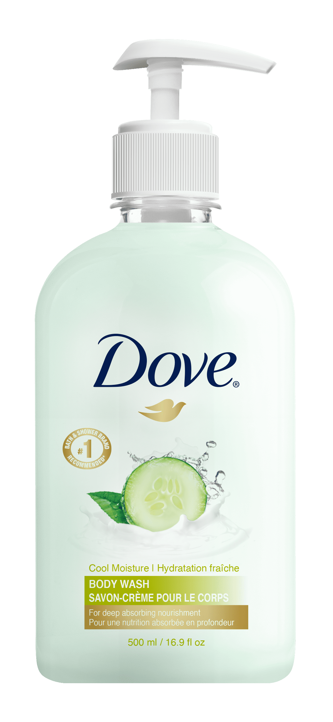 Dove Refillable Cucumber Bodywash 500ml - 3 Pack