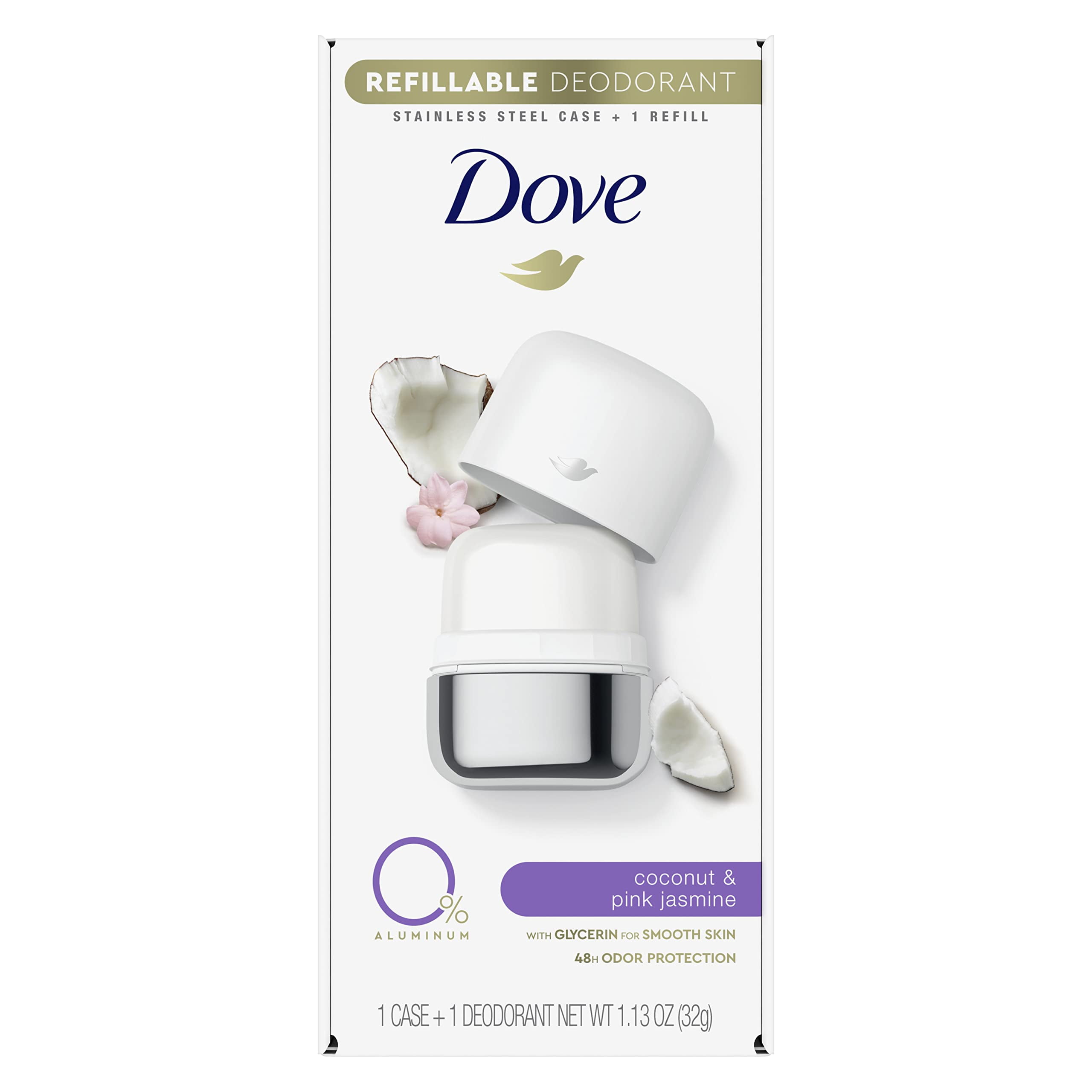 Dove Refillable Deodorant Starter Kit Deodorant For Women Coconut