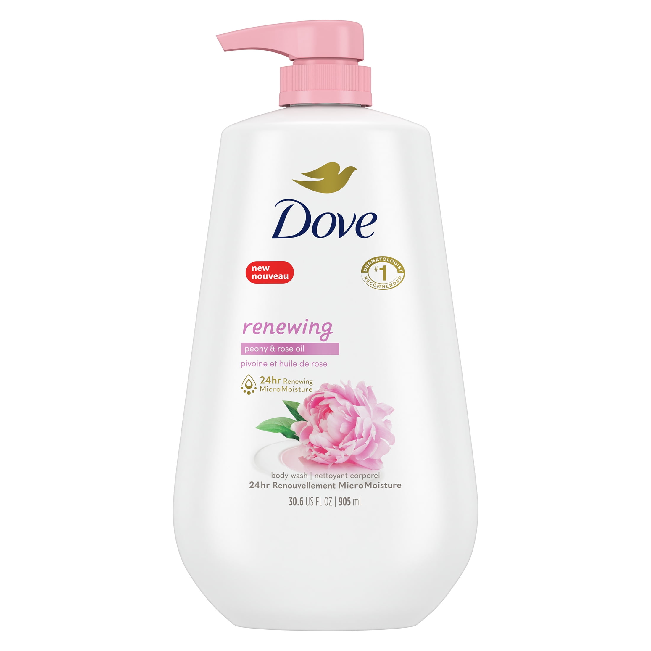 Dove Purely Pampering Sweet Cream & Peony Body Wash Pump, 34 oz