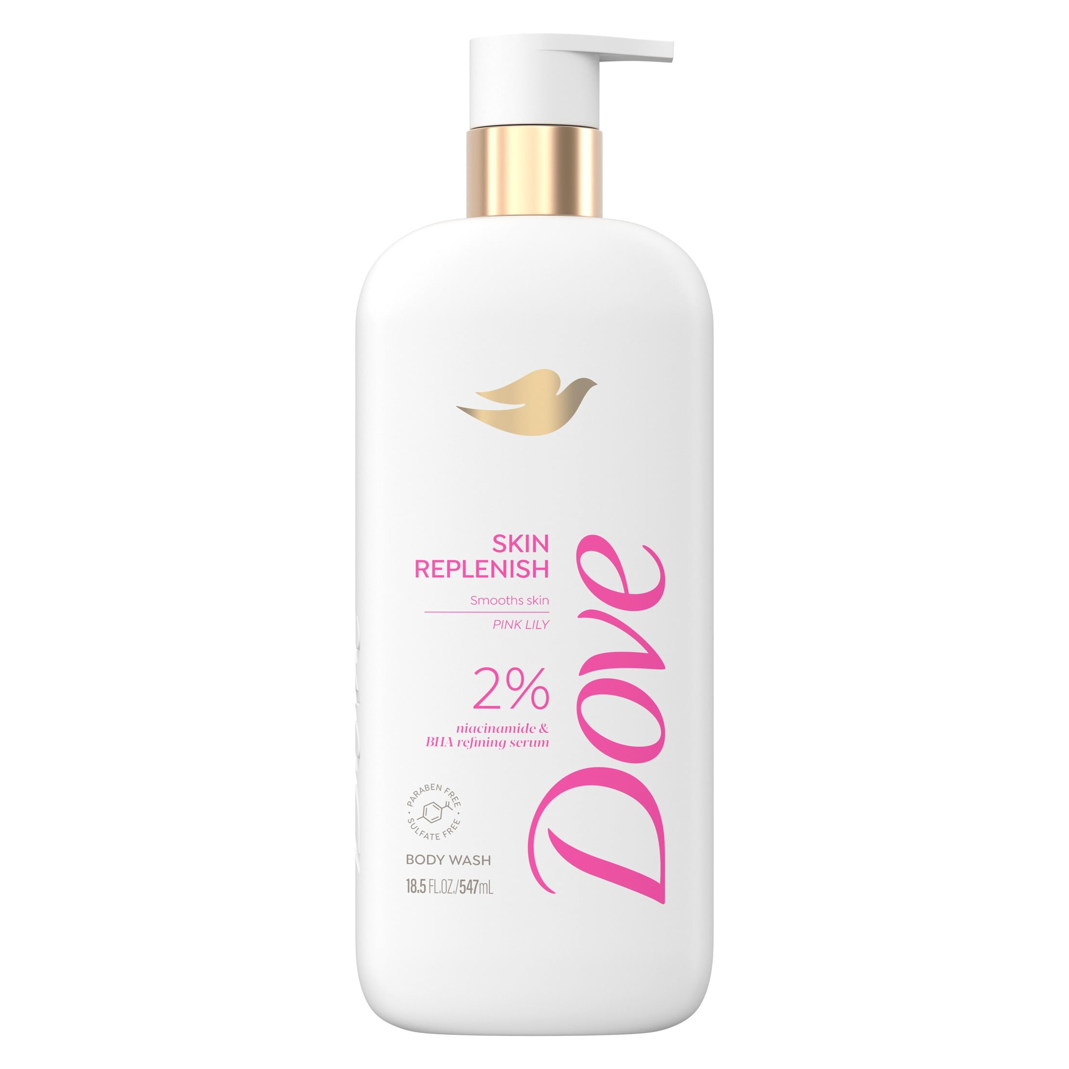 Dove Body Wash for Clean, Soft Skin Replenish 2% Niacinamide and BHA Refining Serum ,18.5 Fl oz