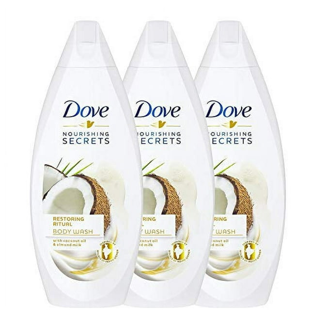 Dove Restoring Ritual Body Wash Coconut Oil Almond Milk Shower Gel 16.9 oz (3Pack)